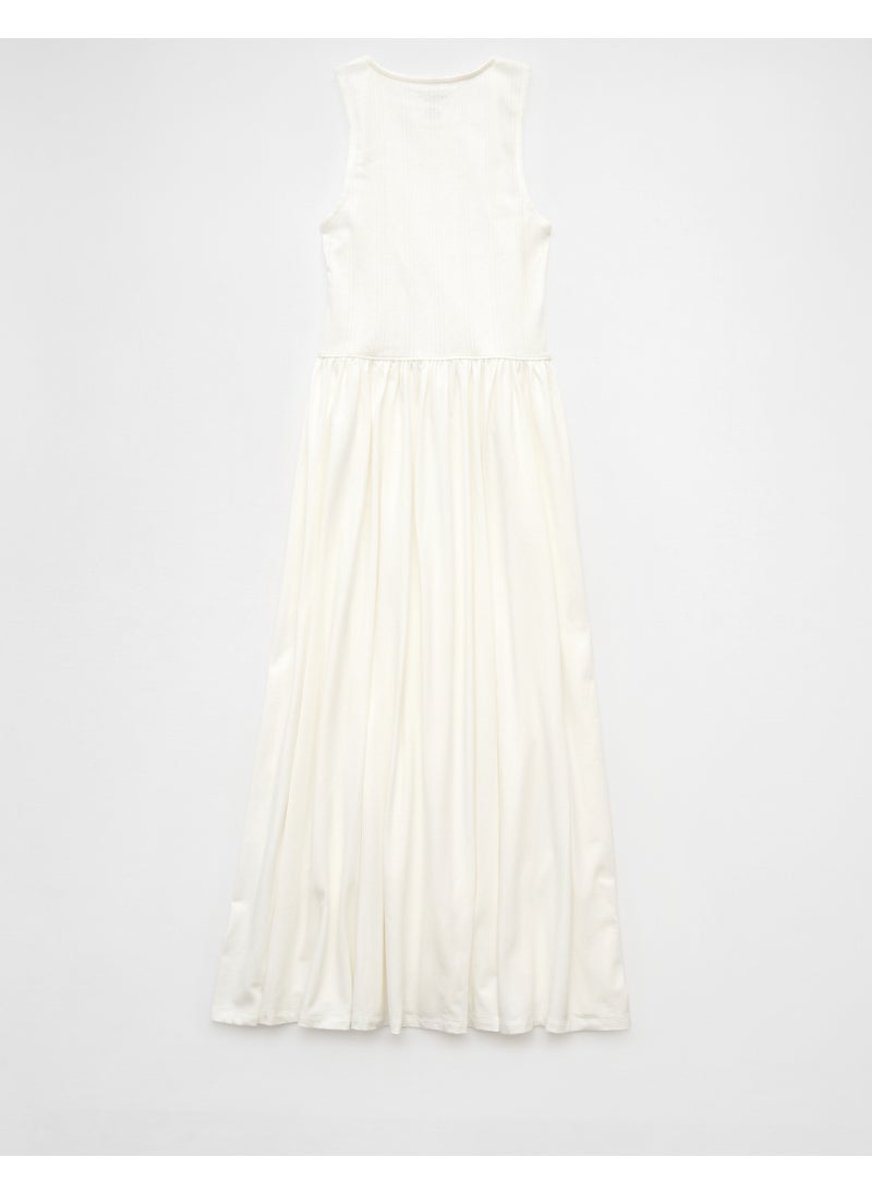 AE Mixed Media Knit Midi Dress