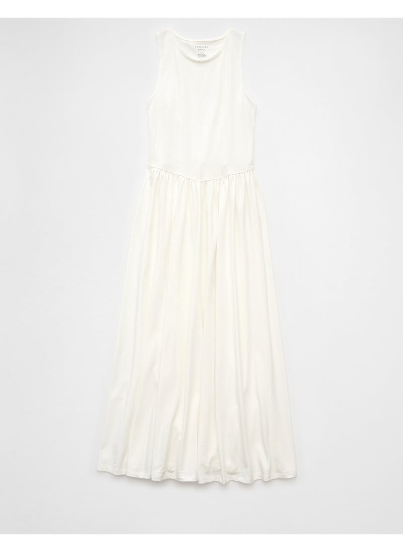 AE Mixed Media Knit Midi Dress