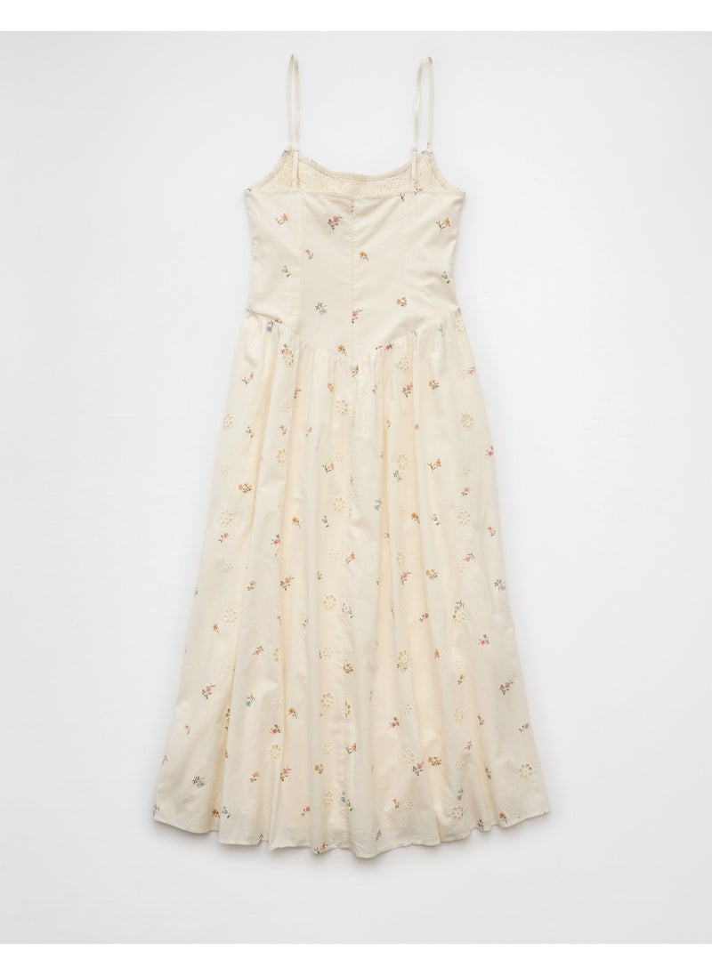 AE Bella Smocked Drop Waist Midi Dress