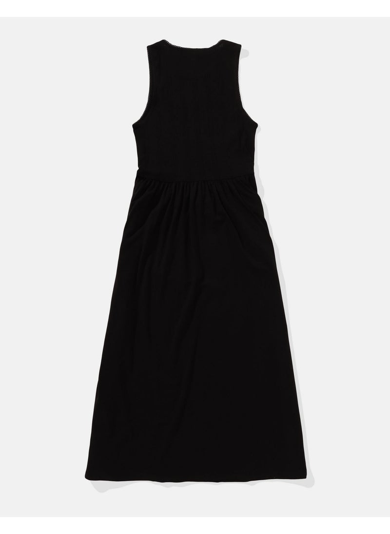 AE Mixed Media Knit Midi Dress