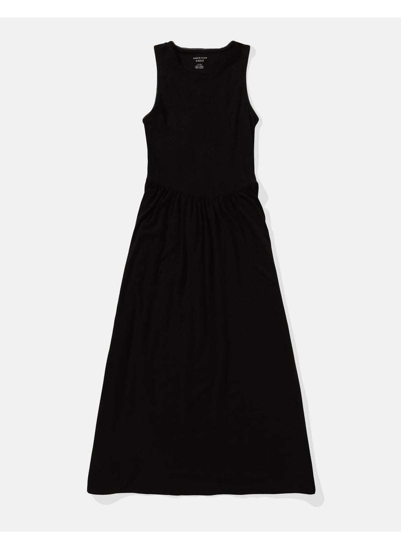 AE Mixed Media Knit Midi Dress