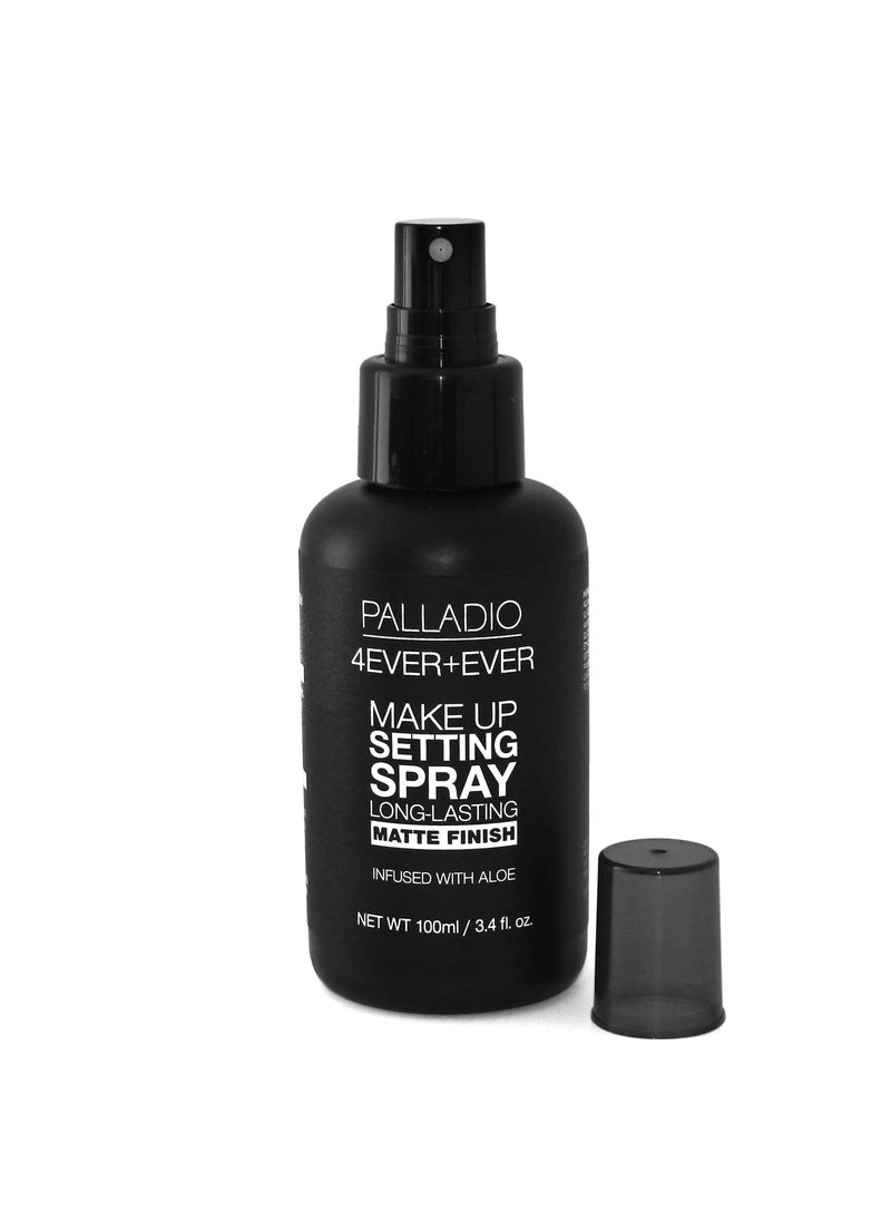 Palladio 4 Ever and Ever Make Up Setting Spray, Longlasting, Instantly Sets and Secures Makeup for All Day Wear (Matte Finish), 100 ml