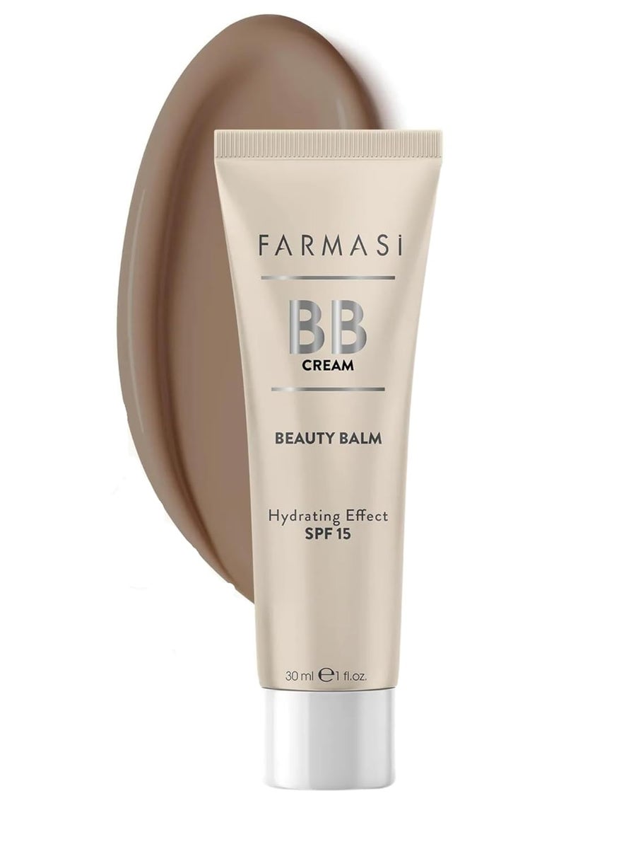 FARMASi Make Up BB Cream Beauty Balm, Full-Coverage Foundation, Concealer, Moisturizer BB Cream for All Skin Types, 1 fl. oz. / 30 ml (Deep)