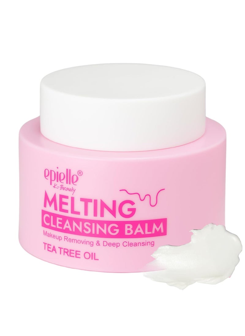 Epielle Melting Cleansing Balm (1.05oz) - Gentle Makeup Remover & Deep Cleanser for All Skin Types, Hydrating Formula, Travel-Friendly Size