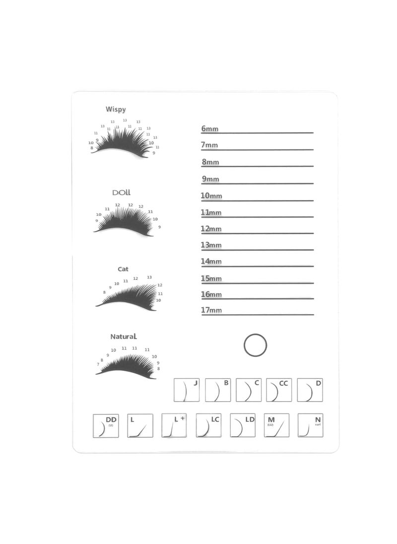 Beaupretty Eyelash Extensions Tray Acrylic Lash Pallet False Eyelashes Glue Pallet Holder Grafting Eye Lashes Extension Display Board for Salon Eyelash Extensions Transparent
