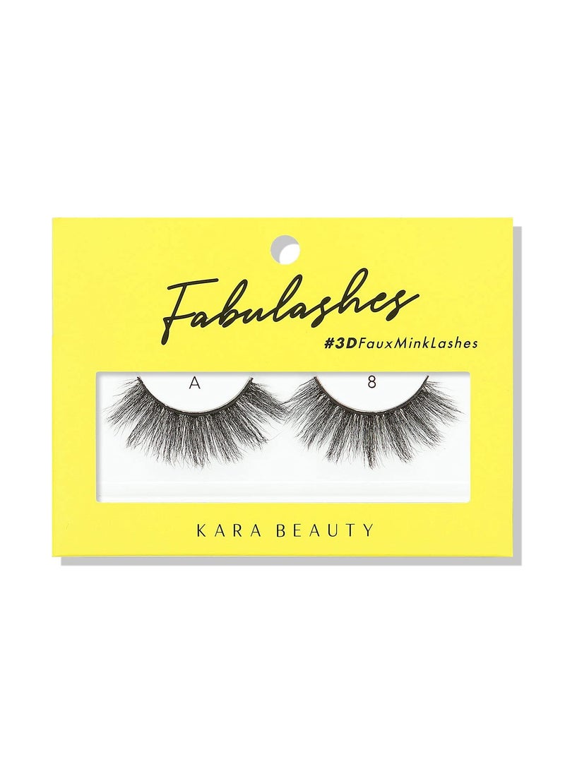 KARA BEAUTY FABULASHES 3D Faux Mink False Eyelashes - Style A8