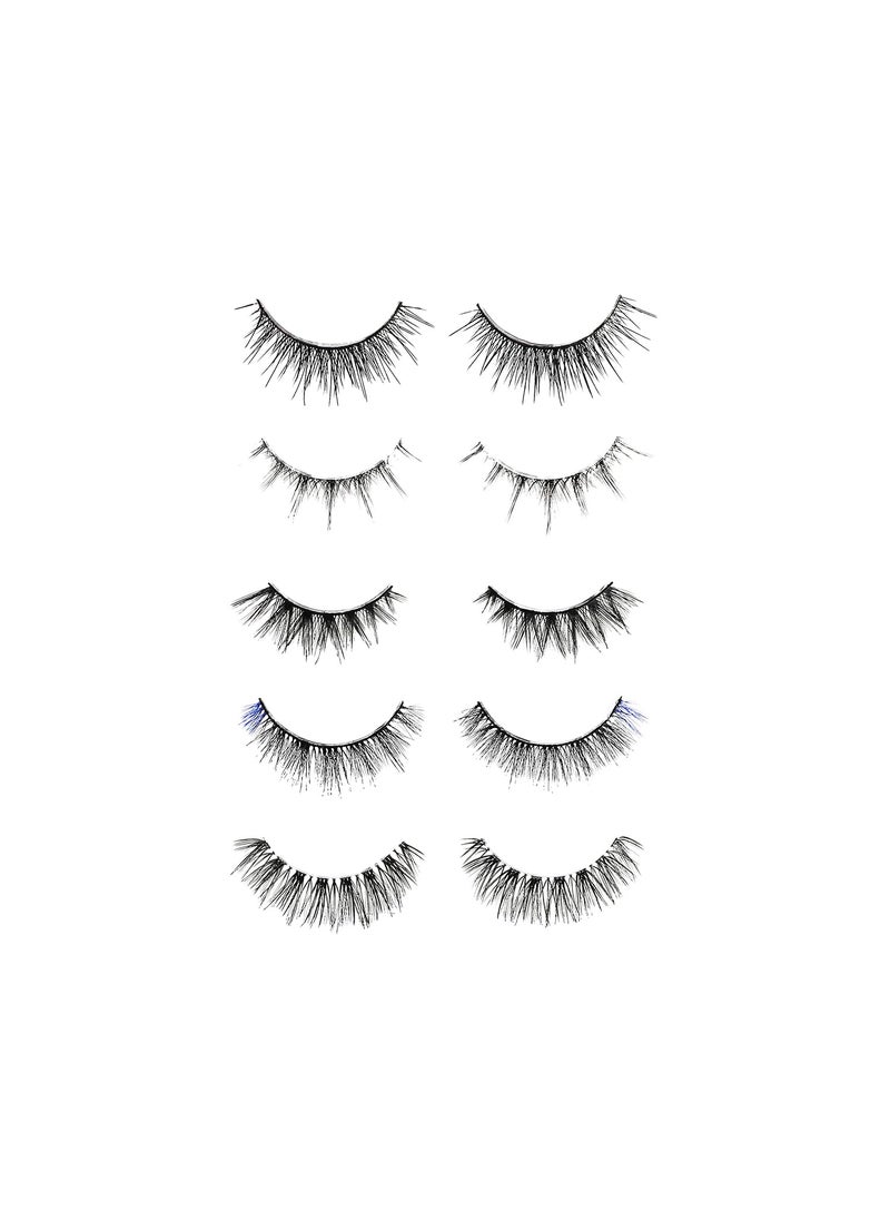 Profusion Cosmetics Casper the Friendly Ghost 5 Pair Faux Mink Lash Set for Effortless Elegance and Lightweight Design, Flexible Lash Band With Soft and Comfortable Feathery for any Eye Shape