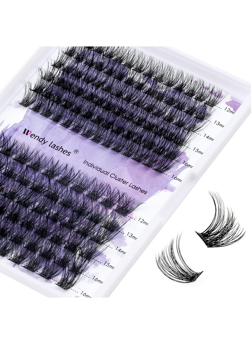 DIY Lash Clusters for Using at Home: Wendy, Ultra-light, Natural, Fluffy, Wispy, Waterproof, Anime, Manga, Cat Eye, D Curl, 12-16mm Mixed, C3+C9, FD221118