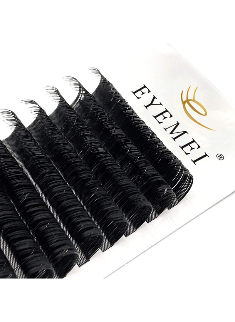 Eyelash Extensions 0.15 D Curl Natural Faux Mink Eyelash Extensions Individual Lashes Extension 14mm Tray Salon Use by EYEMEI