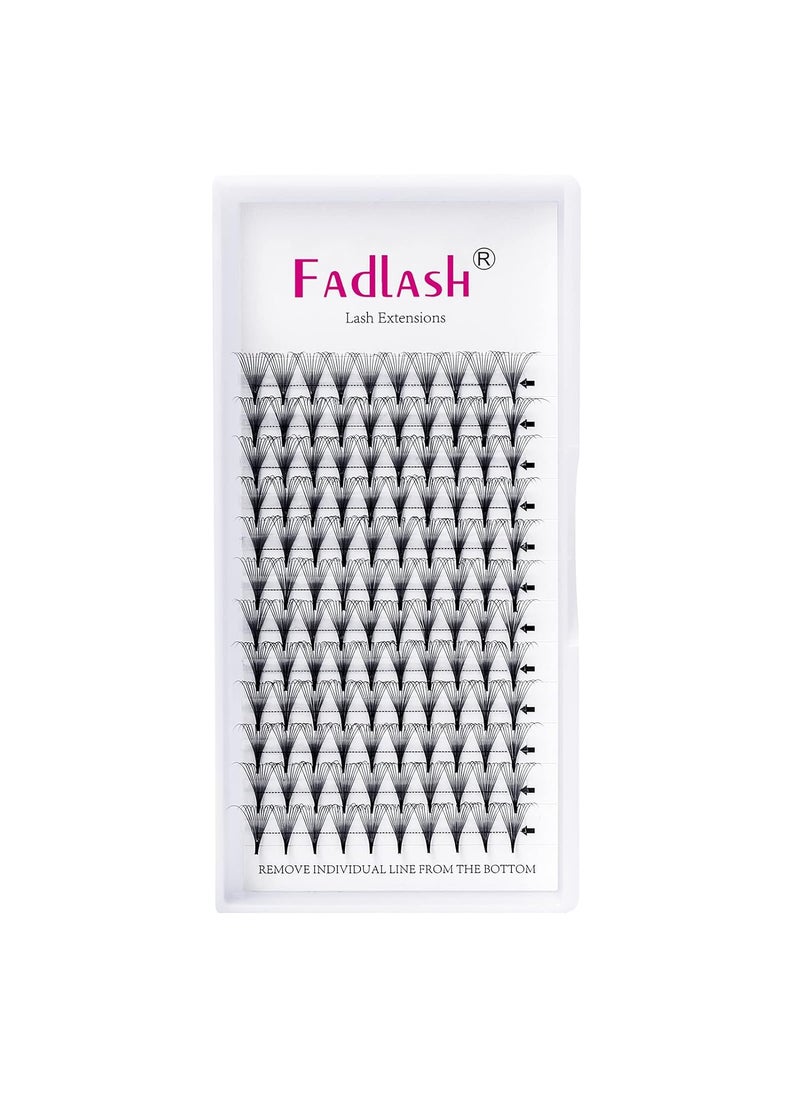 Premade Fans Eyelash Extensions 12D 0.07 D Curl Mixed Tray Premade Lash Fans Middle Stem Lashes Extension Premade Volume Fans Pro Point (12D-0.07-D, 15-20mm)
