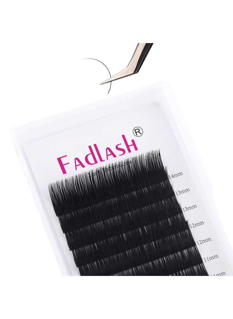 Individual Eyelash Extensions 0.15 D Curl 8-14mm Cassic Lash Extensions Mixed Tray Silk Single Lashes Extension Supplies (0.15-D, 8-14mm)