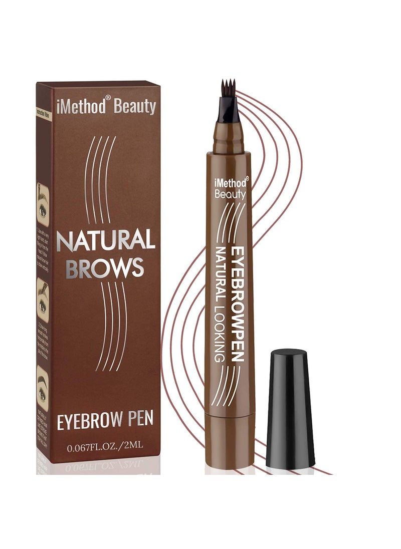 iMethod Eyebrow Pen - Upgrade Eyebrow TattooPen, Eyebrow Makeup, Long Lasting, Waterproof and Smudge-proof, Black Brown