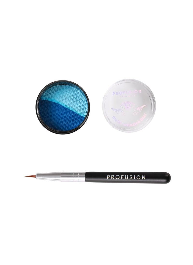 Profusion Cosmetics Rituals Haunting Rituals Water Activated Liner Duo, Ultra Pigmented Liners to Create Perfect Potion with Magic Matte Finish that Lasts All Day Long (La Llorona)