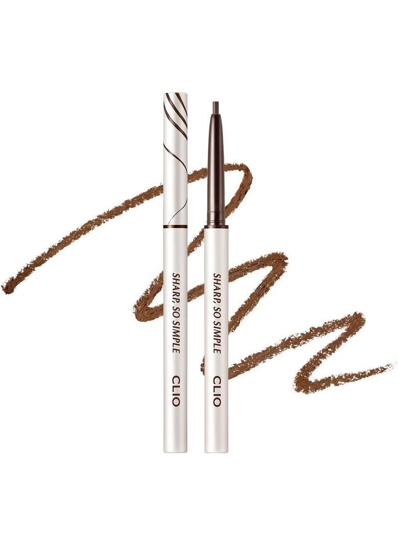 CLIO SHARP, SO SIMPLE WATERPROOF PENCIL LINER 02 BROWN (NEW)