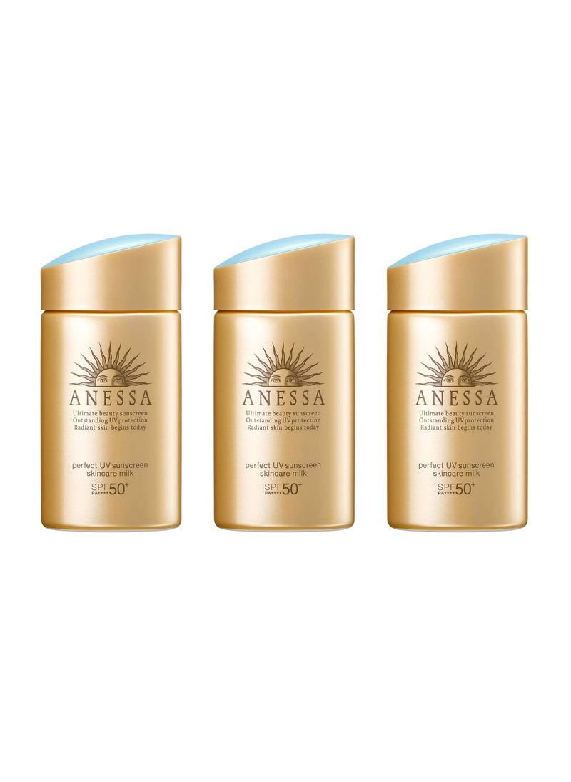 ANESSA Perfect UV Sunscreen Skincare Milk A SPF50+ PA++++ 60ml (3pc set)