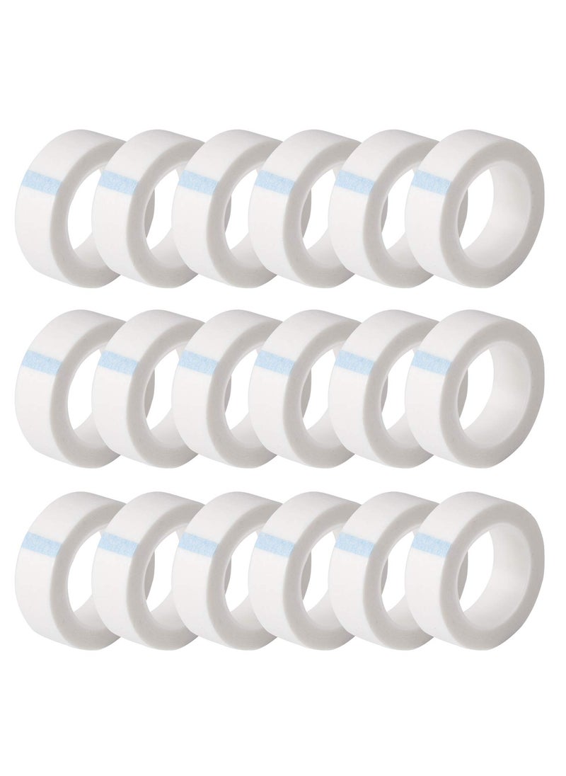 UPINS 24 Rolls White Eyelash Tape, Adhesive Fabric Lash Tapes for Eyelash Extension Supply