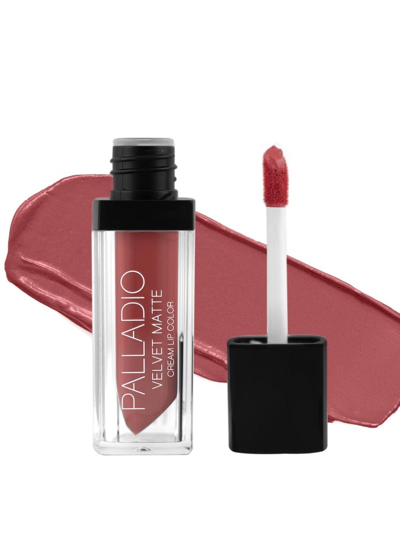 Palladio Velvet Matte Cream Lip Color, Sateen
