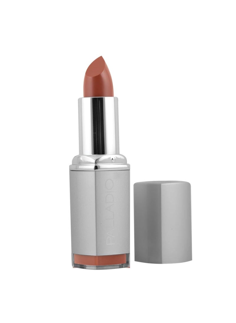 Palladio Herbal Lipstick, Brownie, Rich Pigmented and Creamy Lipstick, Infused with Aloe Vera, Chamomile & Ginseng, Prevents Lips from Drying, Combats Fine Lines, Long Lasting Lipstick