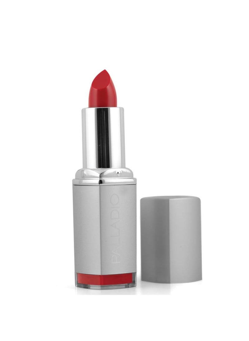 Palladio Herbal Lipstick, Just Red, Rich Pigmented and Creamy Lipstick, Infused with Aloe Vera, Chamomile & Ginseng, Prevents Lips from Drying, Combats Fine Lines, Long Lasting Lipstick