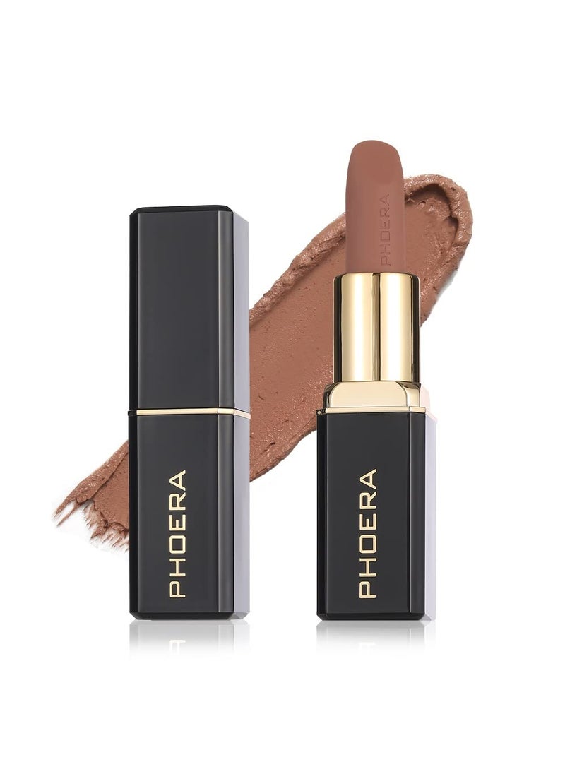 Phoera Non Transfer Lipstick Waterproof, smudge-proof and mask-proof feeling weightless Pigmented Formula Long-Lasting Lipstick That Are Mask, Water and Sweat Proof. (07 Louisa)