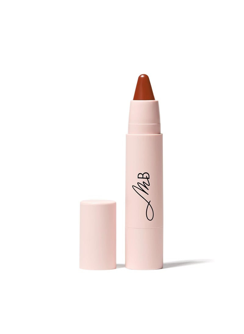 Monika Blunder Beauty Kissen Lush Lipstick Crayon - Magdalena (Brick Red) Clean Beauty, Cruelty-Free, Vegan