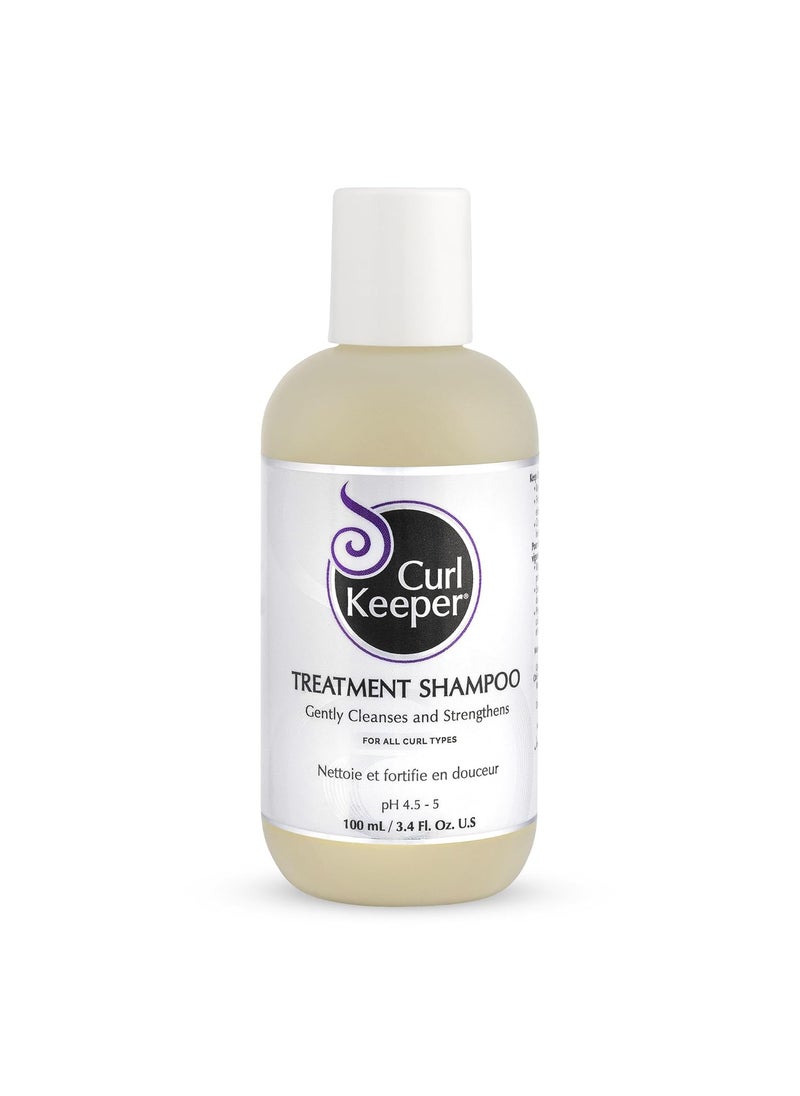 Curl Keeper Treatment Shampoo for Curly Hair, 3 Fl Oz - Daily Shampoo Gently Cleanses, Strengthens & Restores All Curl Types - Sulfate-Free Formula.