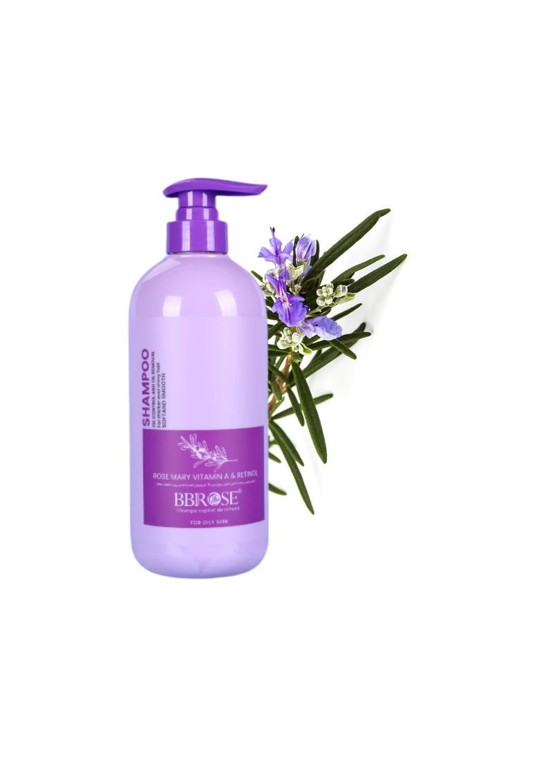 Rosemary Shampoo 800ml with Vitamin C & Retinol - Nourishing & Strengthening Formula for Healthy, Shiny Hair - Natural Rosemary Scent, Ideal for All Hair Types