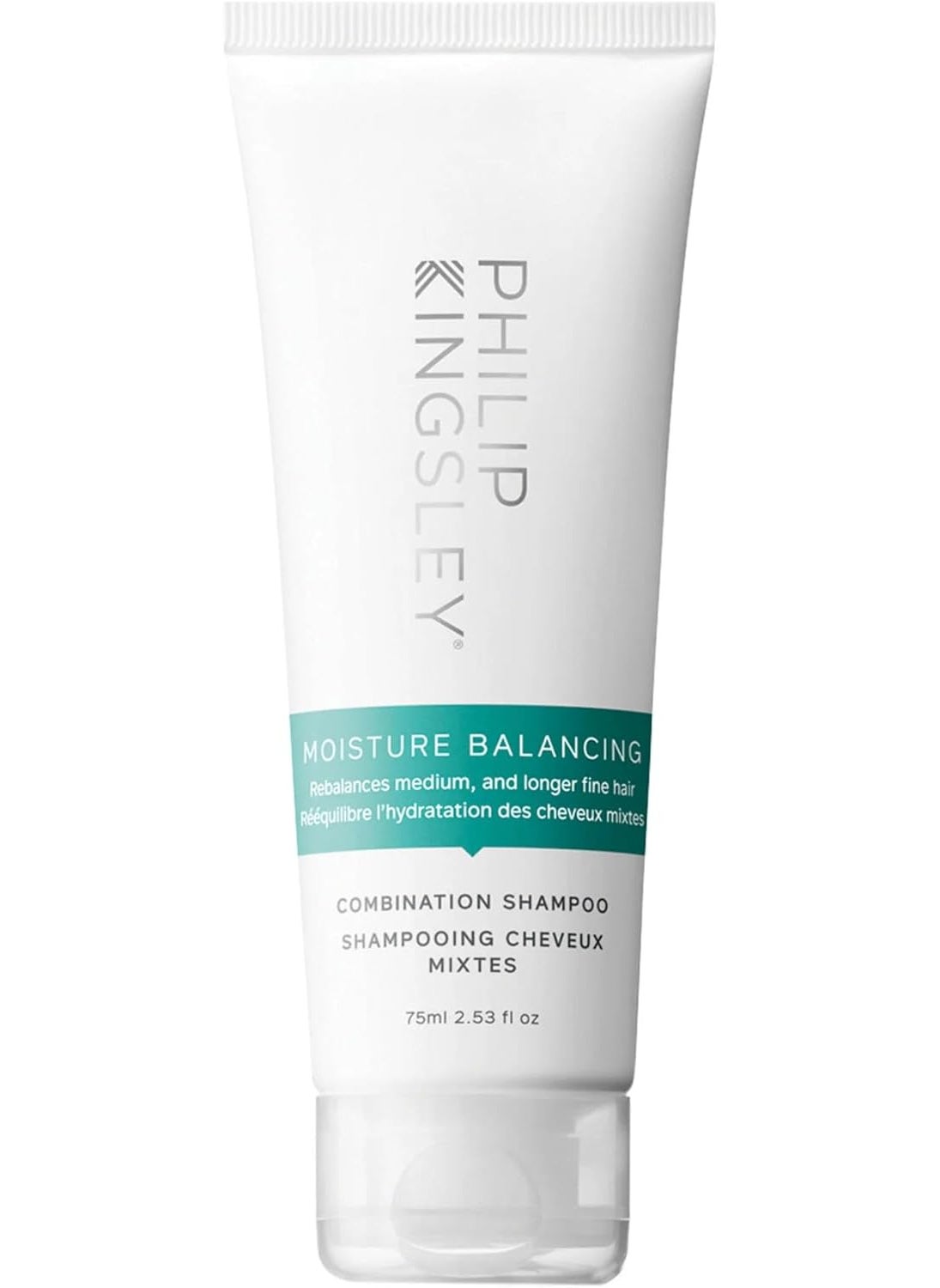 PHILIP KINGSLEY | Moisture Balancing Combination Shampoo | Hydrating for Dry and/or Oily Hair | Anti-Frizz, Antioxidant Shampoo that Hydrates and Adds Shine | 2.53oz