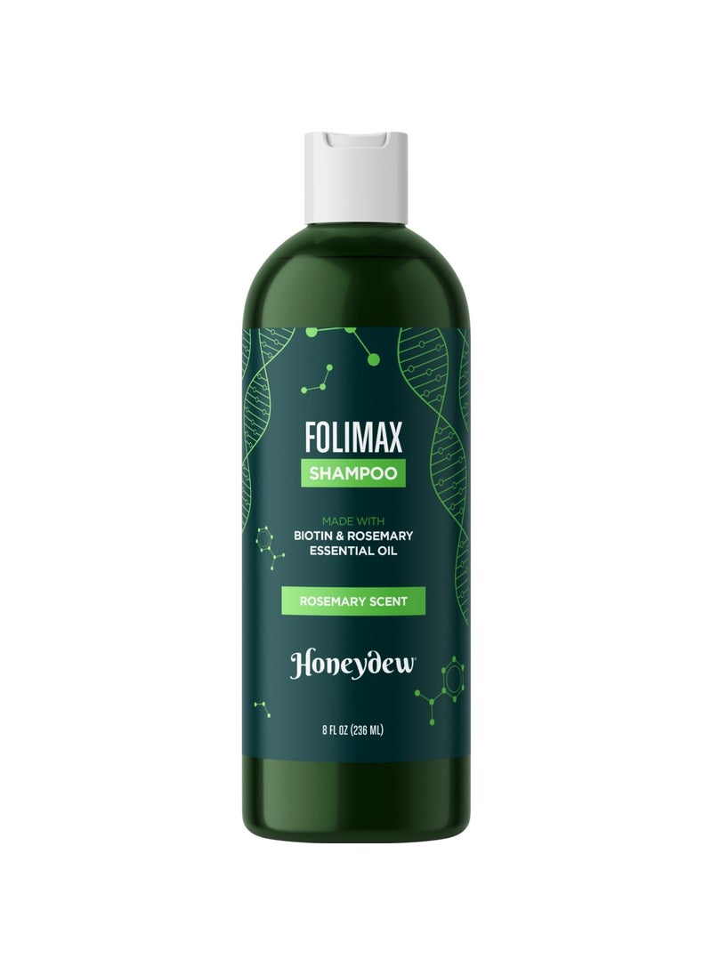 Folimax Biotin Shampoo for Thinning Hair - Thickening Shampoo with Biotin Zinc and Rosemary Oil for Hair Growth - Vegan Sulfate and Paraben Free Volumizing Shampoo for Fine Hair (Rosemary Scent)