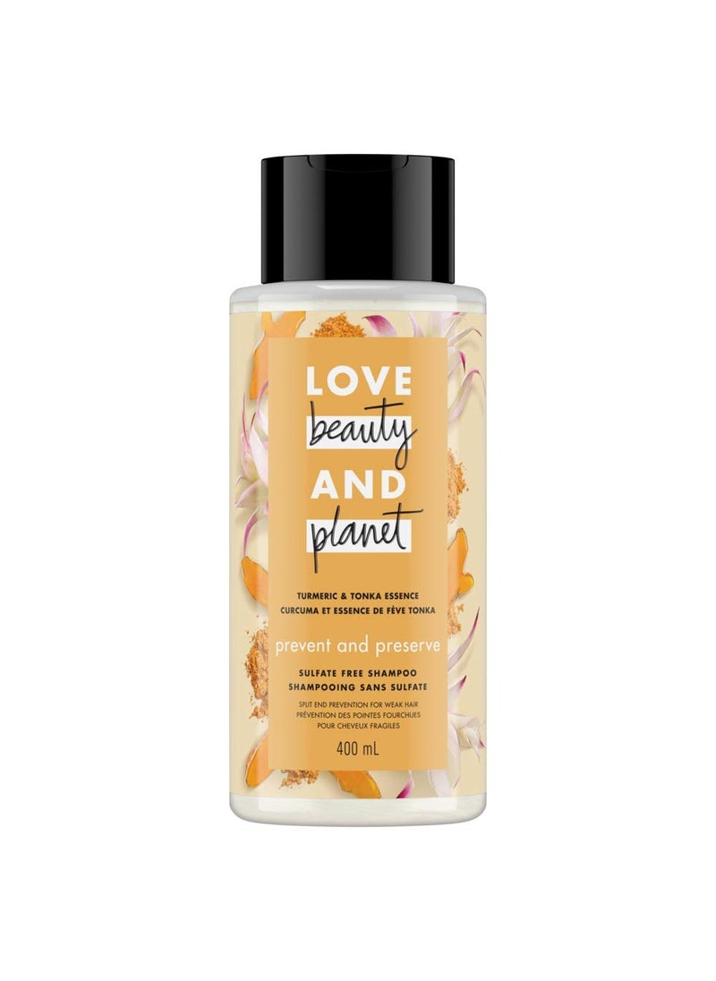 Love Beauty And Planet Turmeric & Tonka Essence Prevent and Preserve Shampoo 400 mL