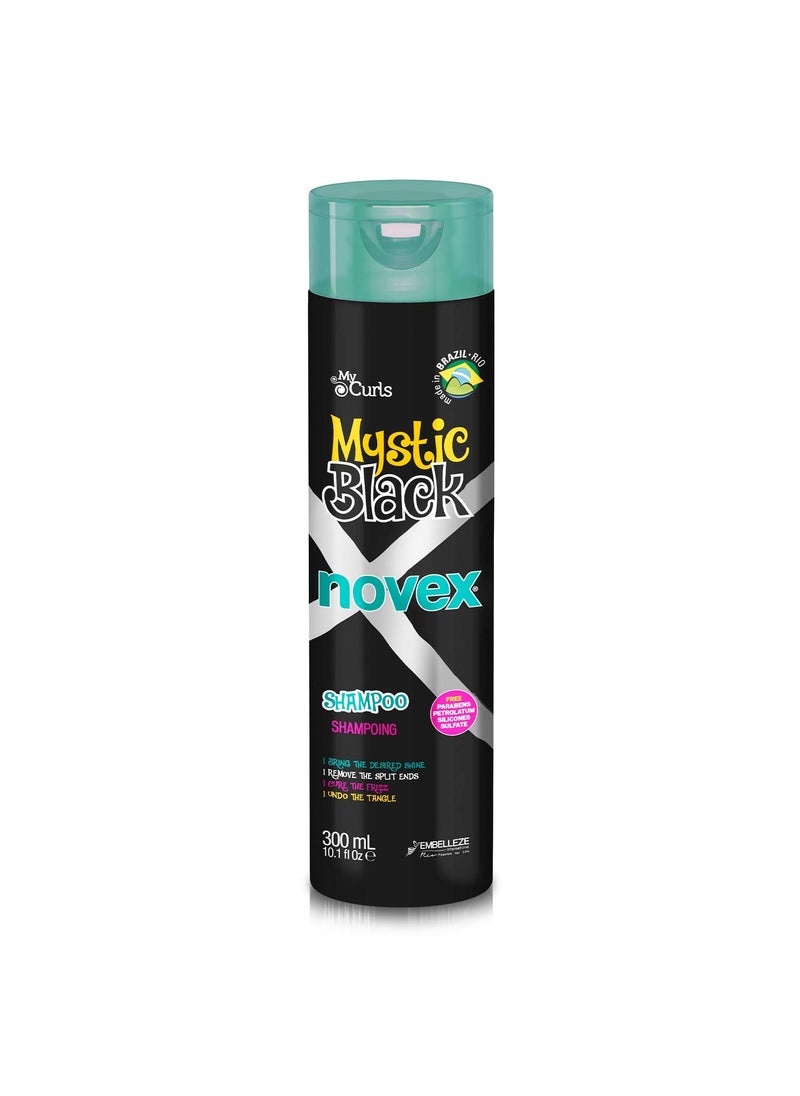 Novex Mystic Black Shampoo 300ml10oz  Baobab Oil Protects Adds Moisture Controls Frizz Enhances Shine