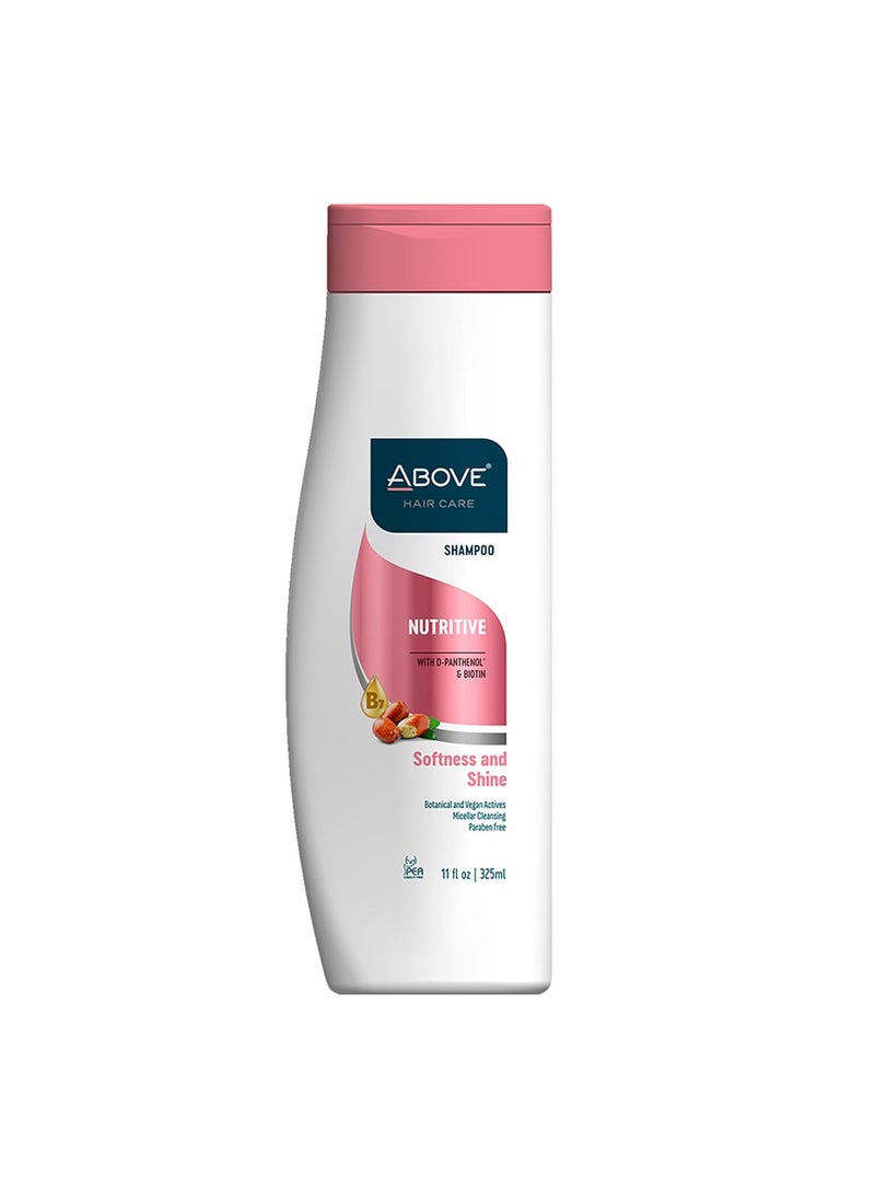ABOVE Nutritive Shampoo, 11 oz - Biotin Shampoo - Hair Thickening Shampoo - Hydrates, Nourishes and Boosts Keratin Production - Safe for Colored Hair