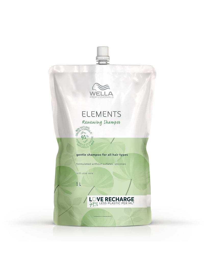 Wella Professionals Elements Renewing Shampoo| Gentle Sulfate & Silicone Free Shampoo| For All Hair Types