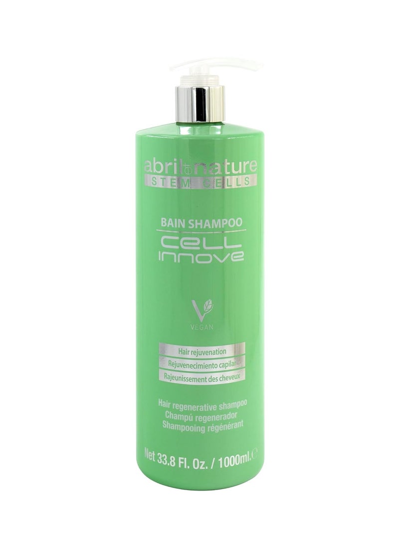 abril et nature - Cell Innove - Professional Hair Shampoo - Youthful, Healthy, and Shiny Appearance - Hair Treatment with Plant Stem Cells - Regenerates and Rejuvenates the Hair Fiber - 1000 ml