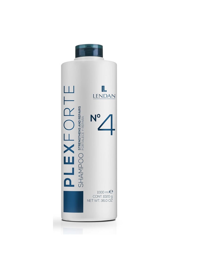 Lendan - Repair Shampoo - Plex Forte Nº4 Shampoo - 1000 ml - Repairs and Strengthens Hair - Deep Cleanses - Normalizes Hair pH - Anti-Frizz - Deep Hair Hydration