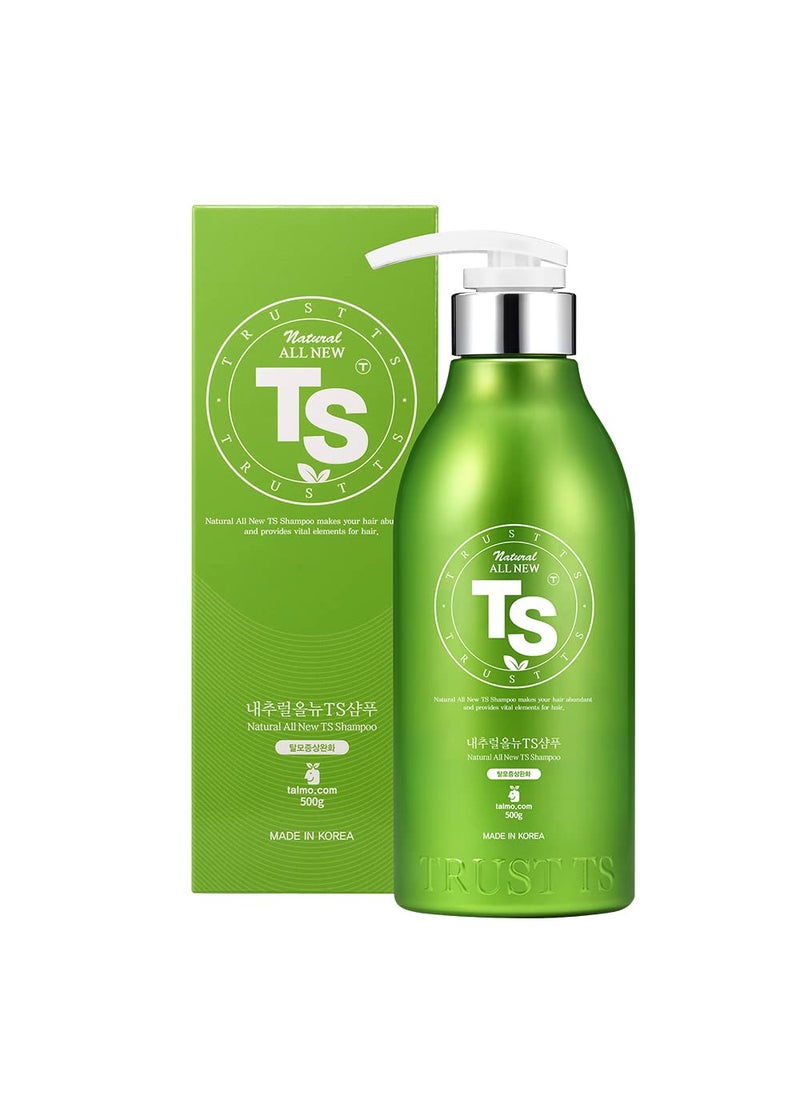 Korean Shampoo for Thinning Hair with Essential Oils, Biotin & Natural Ingredients (16.9 Fl Oz / 500mL)