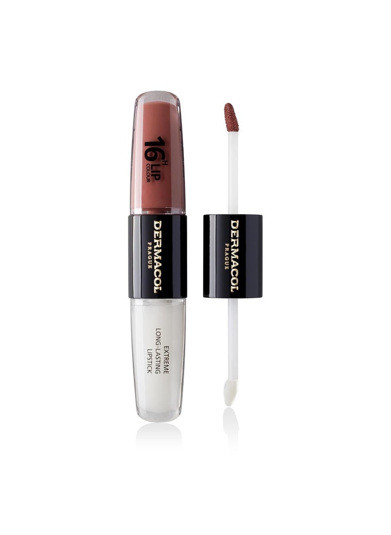 Dermacol NEW 16-Hour Lip Colour, Highly Pigmented Glossy Lip Stain, Two-Phase Lip Plumper Gloss, Kissproof Lip Makeup Products with Matte and Glitter Finish, n.31