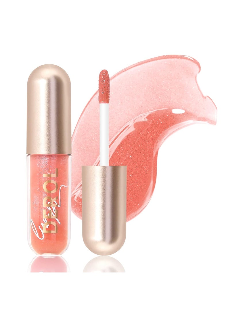 plumping Moisturizing Lip gloss, High Shine Lip Plumper, Shiny Lip Gloss For Girls and Women (01# LEMONADE)