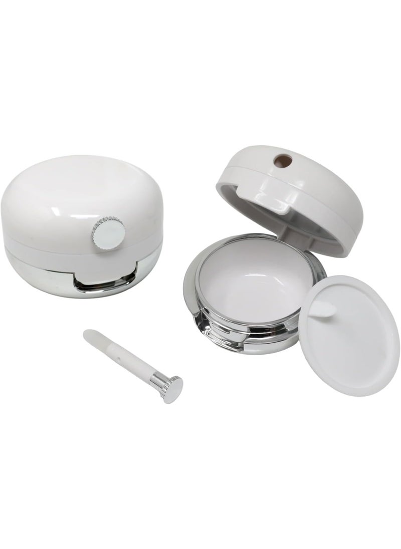 yueton 2 Pack Empty Lips Balm Jars Portable Lip Mask Containers Lipstick Pot with Mirror and Silicone Lip Brush for Travel Home