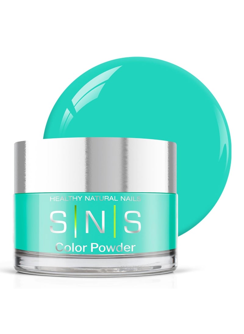 SNS Nail Dip Powder Colors - Neon Tetra (Turquoise Neon) - Long-Lasting Dip Colors for Healthier Nail Beds - Professional & DIY Use - 0.5 oz