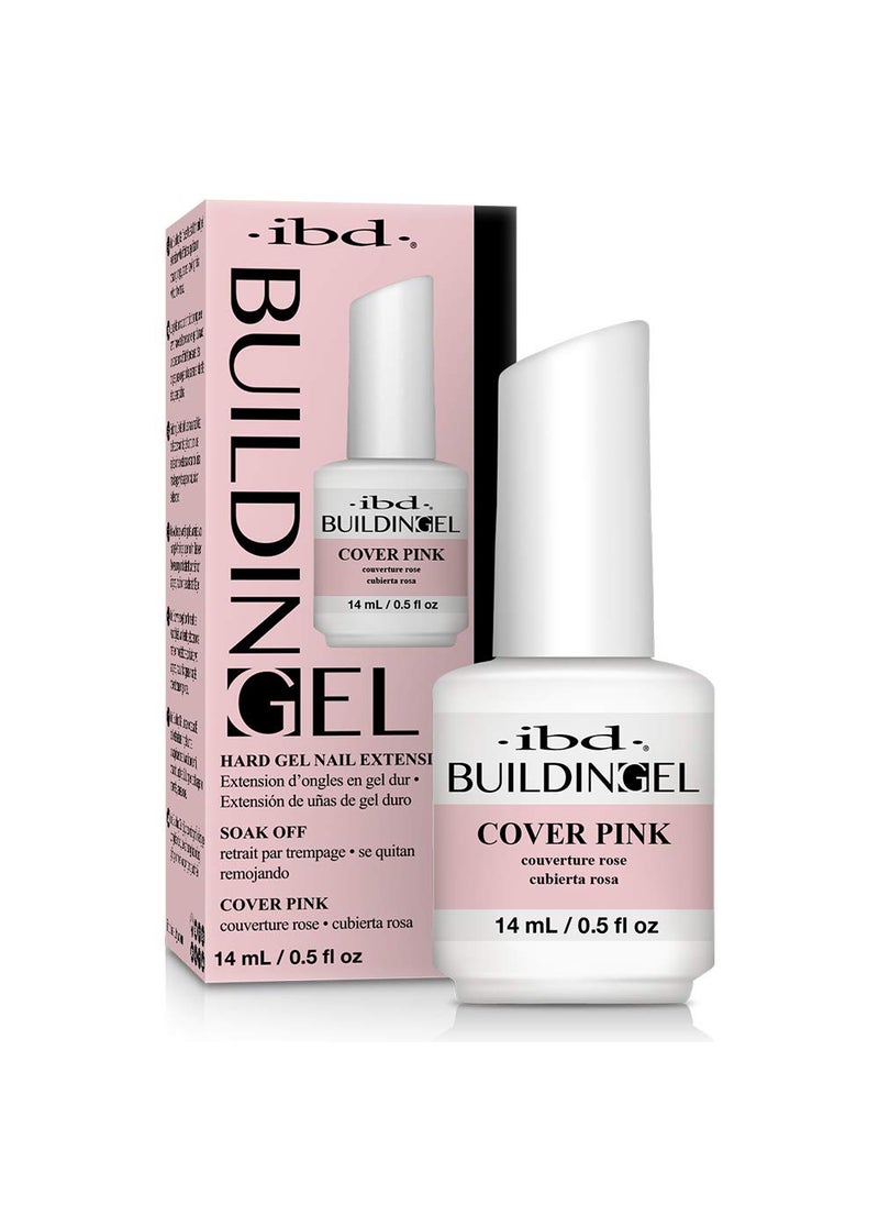 IBD Building Gel, Hard Gel Nail Extension, Cover Pink, 0.5 oz