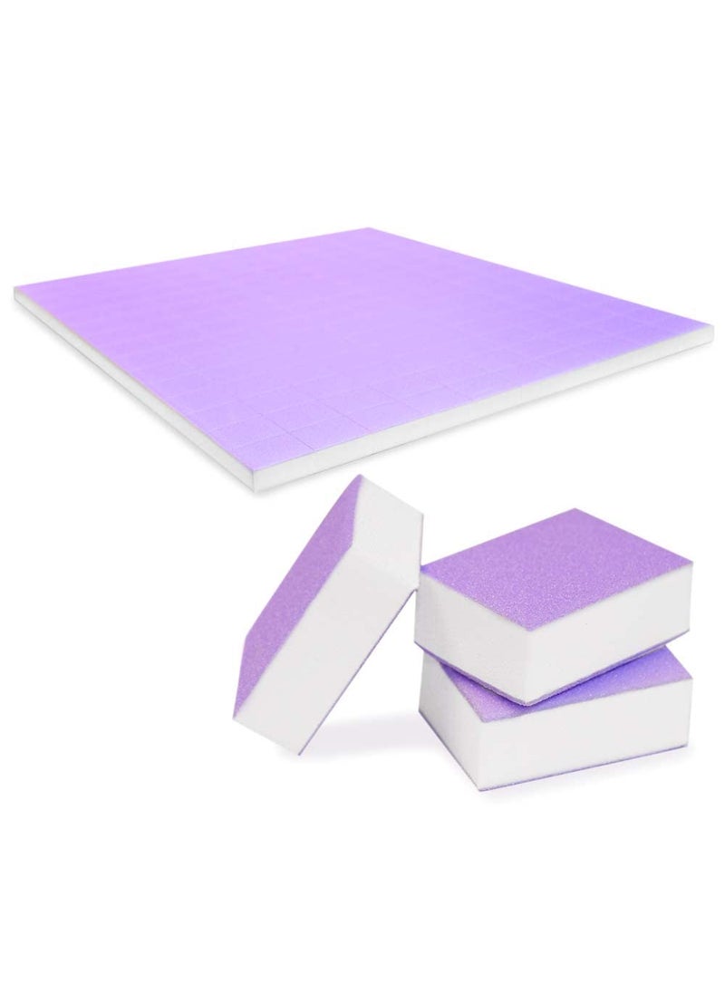 Tachibelle 150 pcs Premium Made in Korea Purple Mini Buffer Blocks Double-Sided for Natural Nails, Manicure & Pedicures, Designed Soft for Natural Nail to Prevent Over Buffing