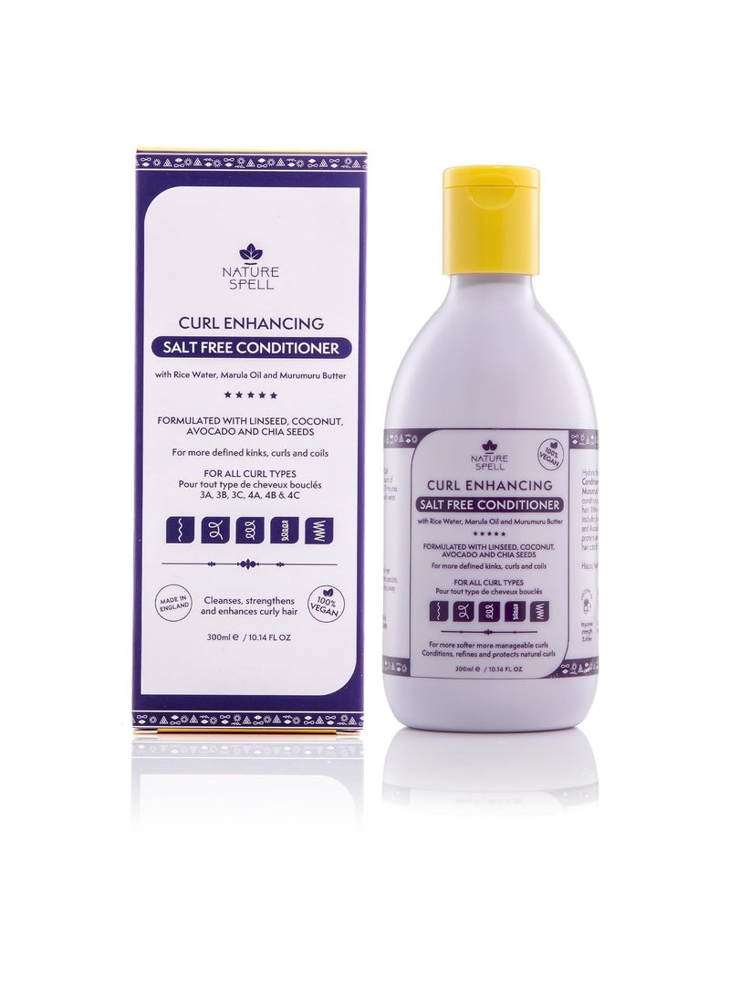 Nature Spell Curl Enhancing Conditioner for Curly Hair, 10.14 Fl Oz, Deep Conditioner for Curly Hair, Infused with Rice Water and Linseed