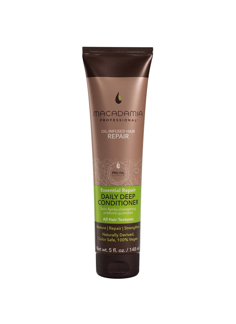 Macadamia Professional Daily Deep Conditioner - Essential Repair - Color-Safe, Cruelty-Free and 100% Vegan, Sheer Pecan
