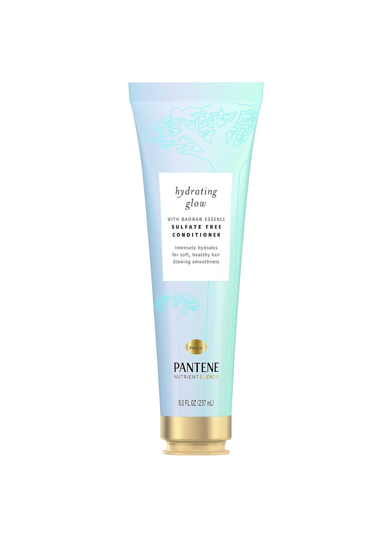 Pantene Sulfate Free Conditioner, Hydrates Dry Damaged Hair, Nutrient Blends with Baobab Essence, Safe for Color Treated Hair, 8.0 oz