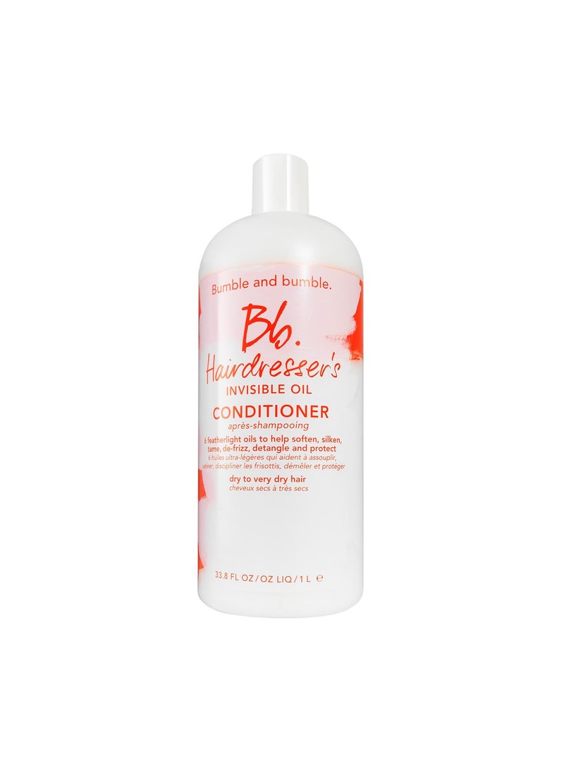 Bumble and bumble. Hairdresser's Invisible Oil Hydrating Conditioner | Hydrating, Anti Frizz, Shine, Color Safe | Curly, Wavy, Straight | With Argan Oil, Coconut Oil + Grapeseed Oil