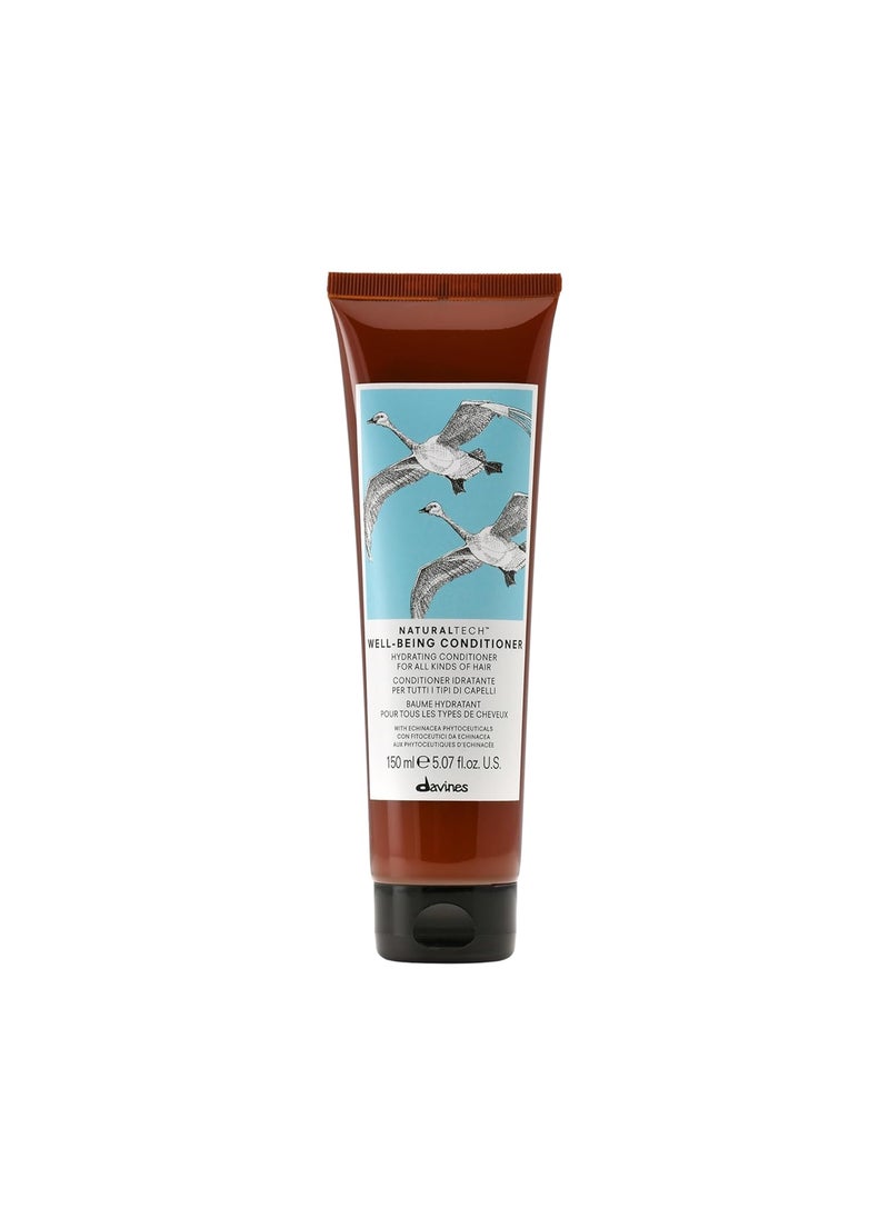 Davines Naturaltech WELLBEING Conditioner, Detangle While Adding Moisture And Shine, Leave Hair Easy To Style, 5.07 fl. oz.