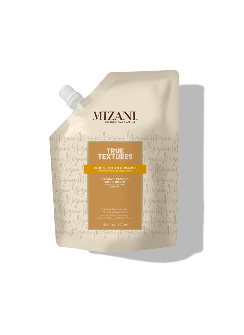 Mizani True Textures Cream Cleansing Conditioner, With Coconut Oil, Paraben & Sulfate-Free. For Curly Hair