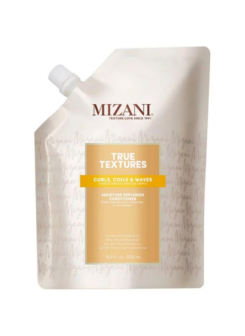 MIZANI True Textures Moisture Replenish Conditioner - Moisturizes & Defines Curls, Silicone & Paraben-Free For Curly Hair