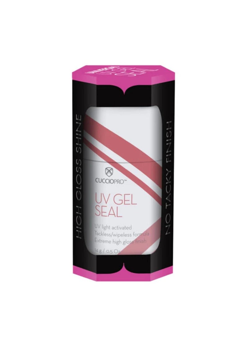 Cuccio Pro Universal UV Gel Seal – High-Gloss, No-Wipe Top Coat for Gel and Acrylic Nails, 0.5 oz